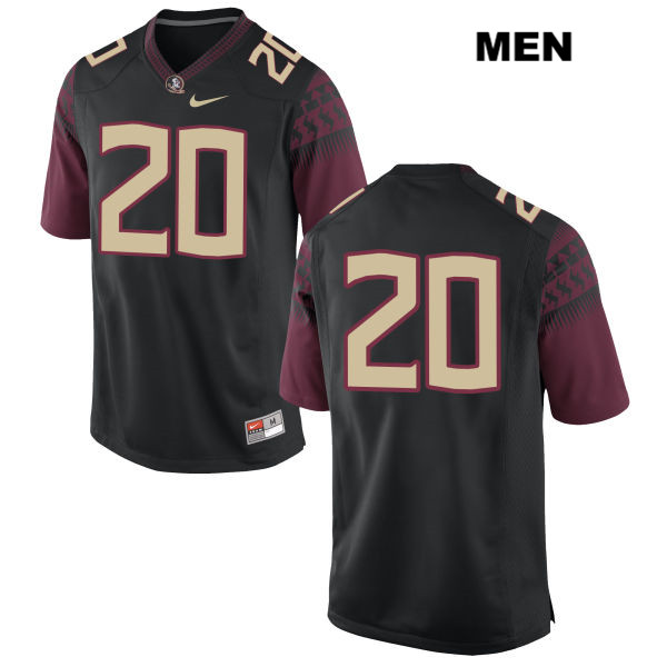 Men's NCAA Nike Florida State Seminoles #20 Bobby Lyons II College No Name Black Stitched Authentic Football Jersey HTS8569WZ